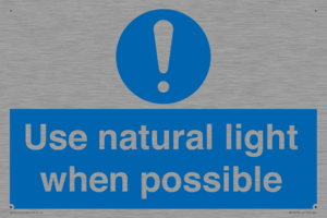 Use natural light when possible